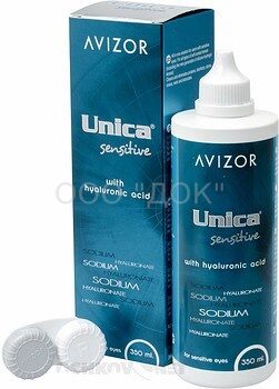 Unica Универсальный раствор для пользователей с чувствительными глазами 350 ml + контейнер   +КОНТЕl контейнер Другие варианты: 100 мл + КОНТЕ